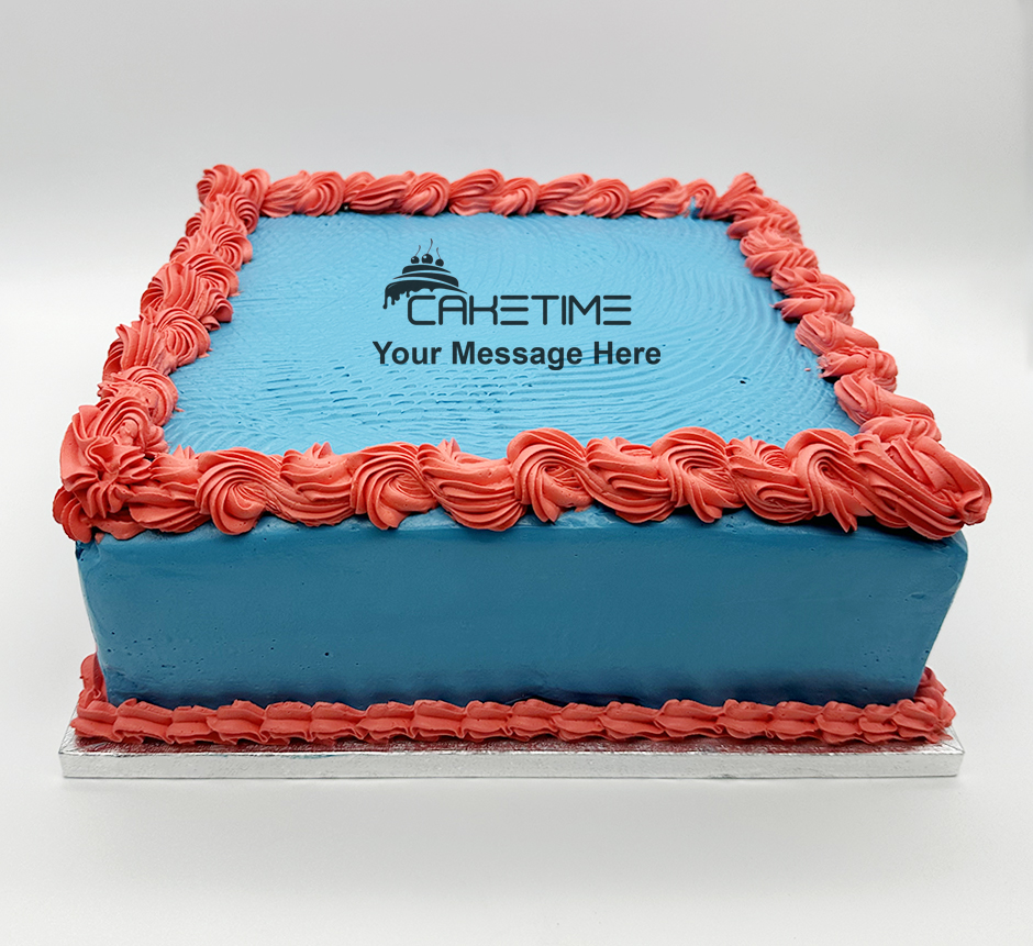 Blue & Red Cream Cake