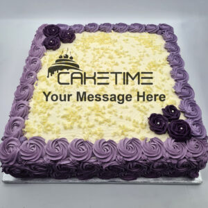 Passionate Purple Flower Cake