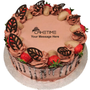 Strawberry Chocolate Dip & Drip Cake