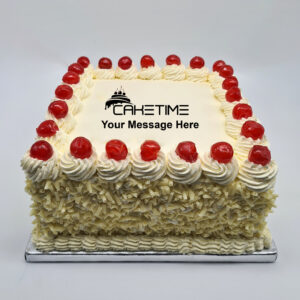 Vanilla Cherry White Curls Cake