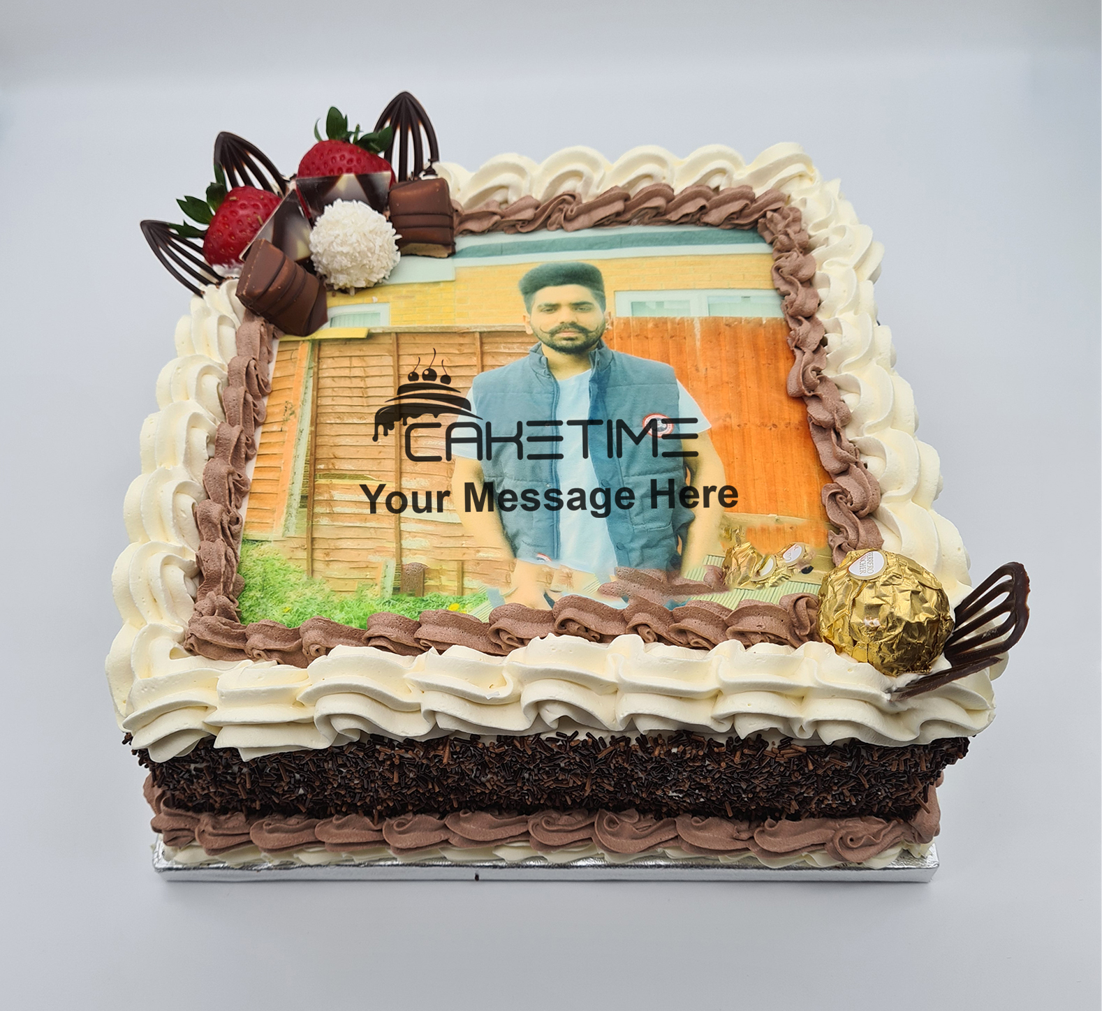 Choco Sprinkle Photo Cake