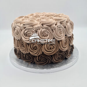 Chocolate Ombre Rosette Cake