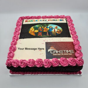 Pink Photo Celebration Cake